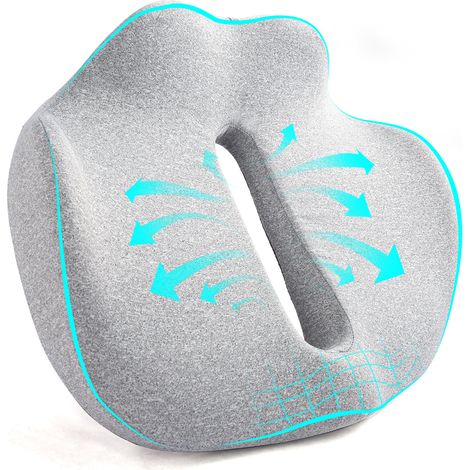 Sitzkissen Aus Memory-schaum (geeignet Für Bürostühle Oder Autos) – Ergonomisches Design, Konturierte Form, Rutschfeste Unterseite