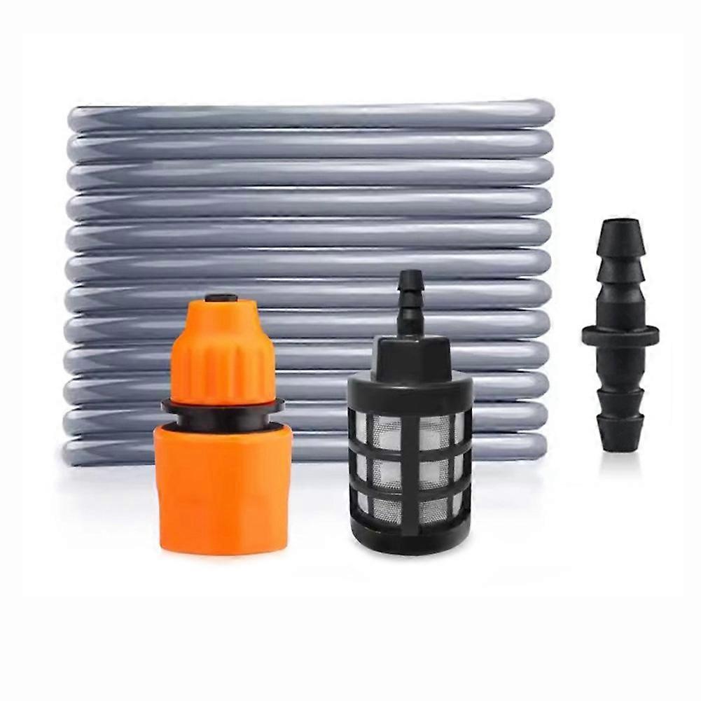 Tuyau D'Arrosage Et Raccords Rapides En Plastique, Diamètre Intérieur 8 Mm, Tuyau D'Arrosage Durable De 20 M Avec Raccords.