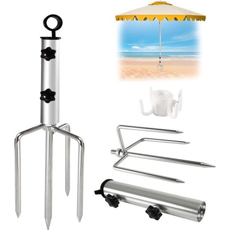 Sonnenschirmständer – Sonnenschirmhalter Für Garten Und Strand – Verstellbar Und Stabil – 415 Cm – Verzinkt