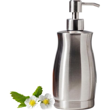 Tischseifenspender Aus Edelstahl, Rostfreie Und Auslaufsichere Seifenpumpe Mit Trichter, Geeignet Für Küchenspüle Und Badezimmer (13-5 Oz / 400 Ml)