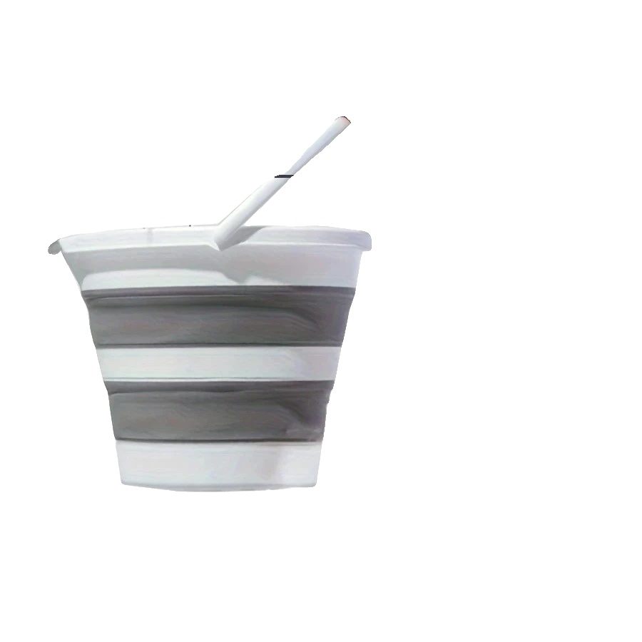 Faltbarer Eimer, Langlebiges Design, Platzsparende Aufbewahrung, Grau -10l
