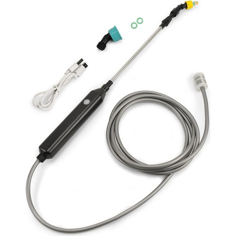 Wiederaufladbare Elektrische Gartenspritze – Mit Ausziehbarer Sprühlanze, 3 Düsen Und 3 M Schlauch – Ideal Zum Bewässern Von Pflanzen, Jäten Und Zur Rasenpflege