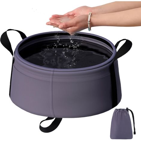 Zusammenklappbarer Eimer, Wasserbehälter Für Camping, 8,5 L Hitzebeständiges, Zusammenklappbares Becken Mit Griff, Vielseitig Einsetzbar Für Wäsche, Angeln, Strand, Kochen, Reisen Usw.