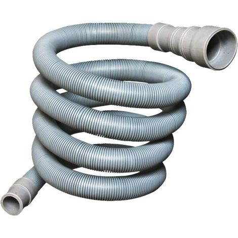 Zusätzlicher Ablaufschlauch Für Waschmaschine – Universaldurchmesser (30 Bis 42 Mm), Wasserdicht – 1 Stück, Grau, 1 Meter