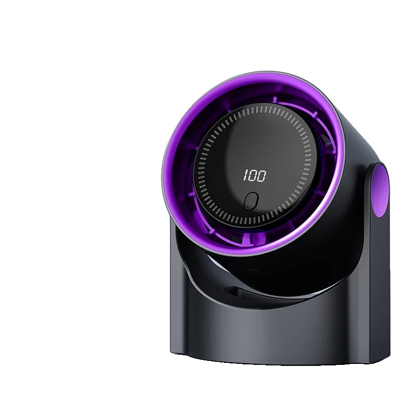 Elektrischer Ventilator, 100 Geschwindigkeitsstufen, Bladeless Design, Grau