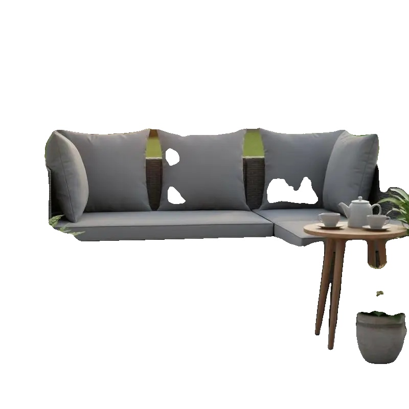 Gartenkissen, Atmungsaktives Material, Bequeme Füllung, Grau
