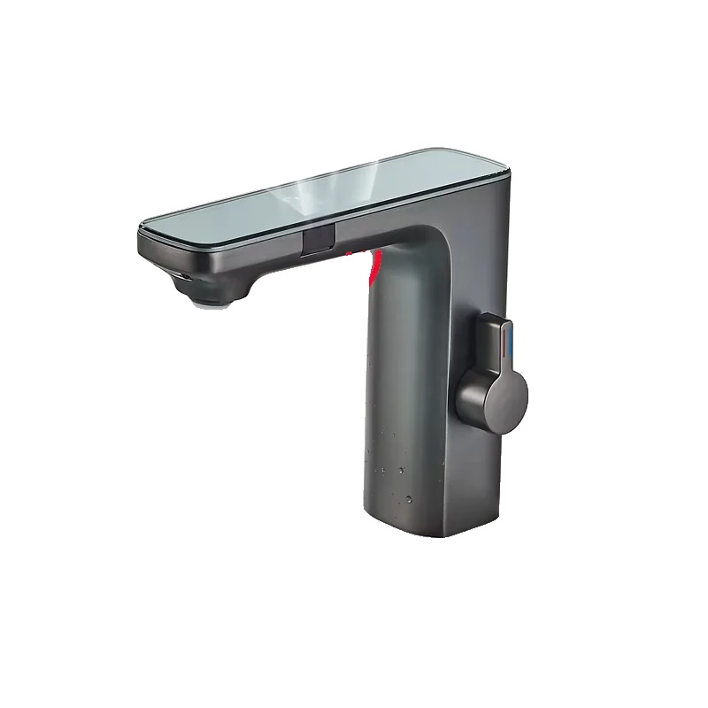 Waschtischarmatur, Touch-sensor-steuerung, Led-temperaturanzeige, Grau