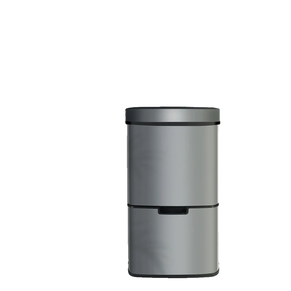 Recyclingbehälter, 3+1 Fächer, Herausnehmbarer Inneneimer, Grau