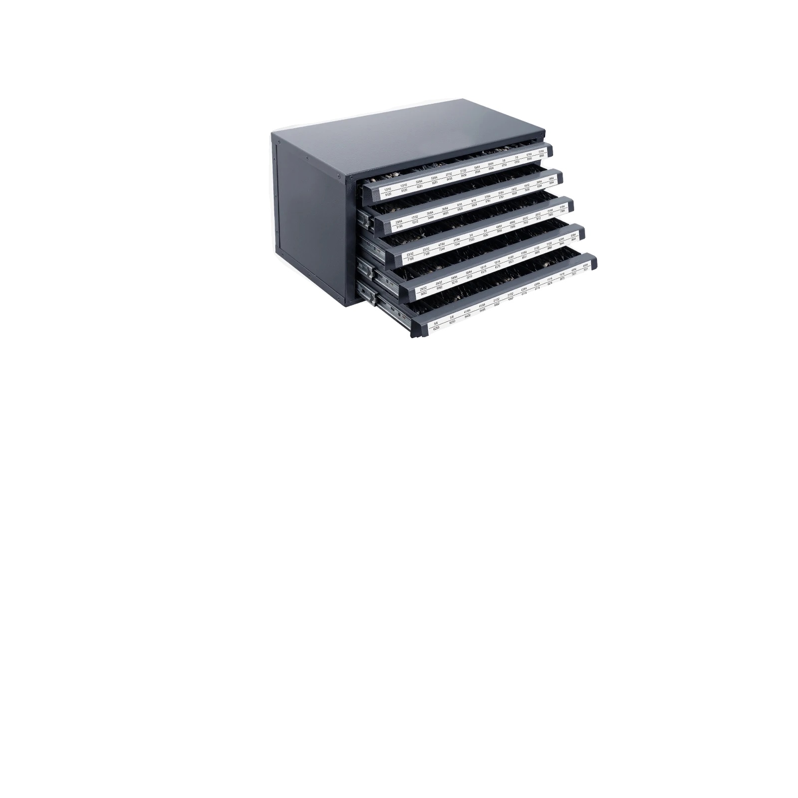 Bohrer-organizer, Schrank Mit Drei Schubladen, Robuste Stahlkonstruktion, 60pcs Et5-c