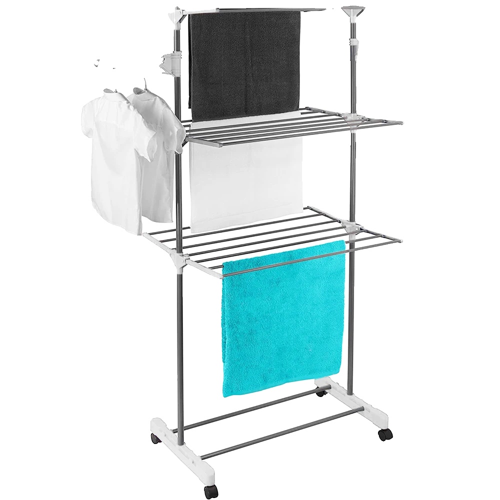 Wäschetrockner, Faltbares Design, Große Kapazität, Grau