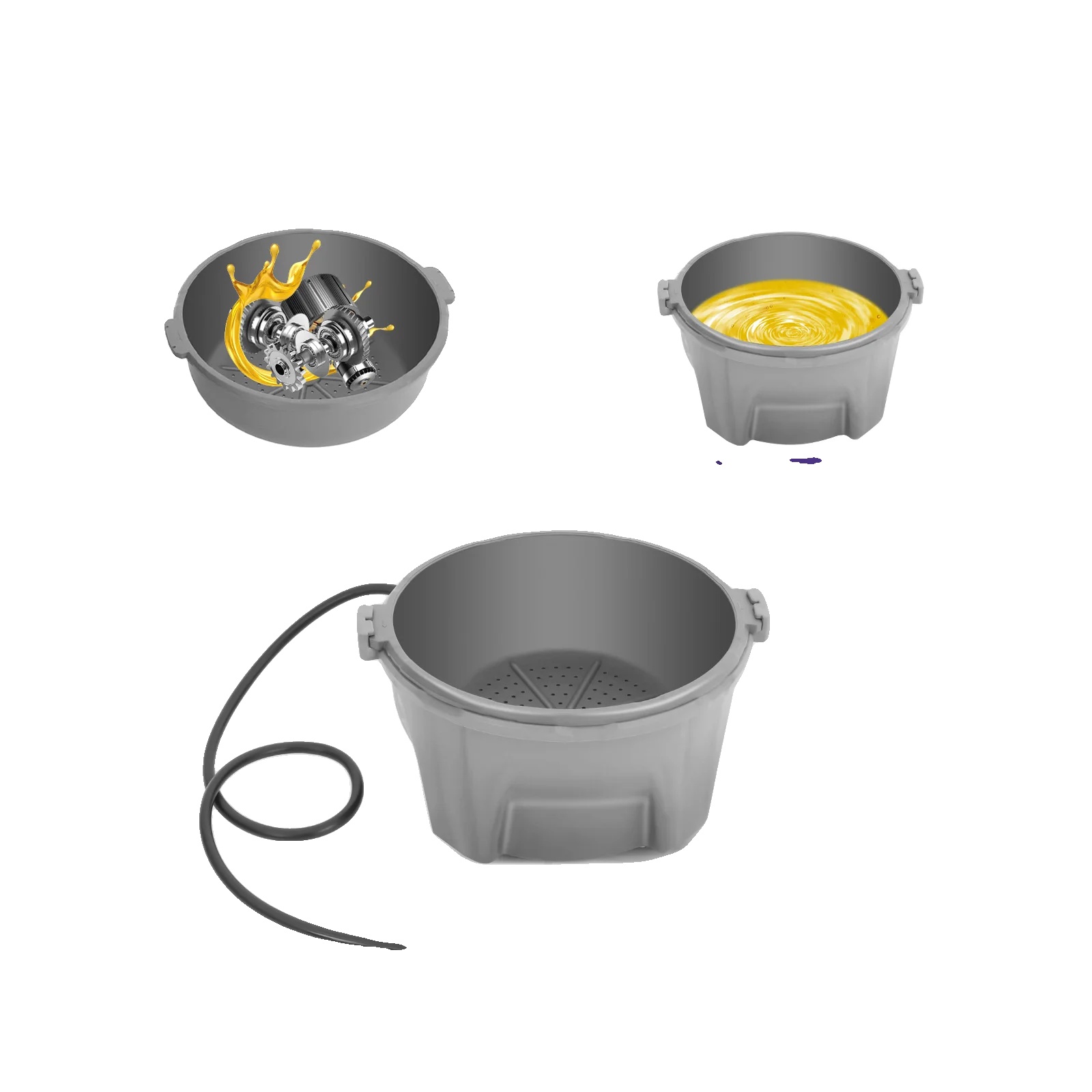 Ölbehälter-set, 4,55l Kapazität, Manuelle Bedienung, 1,4m Ölschlauch, Ergonomischer Griff, Leichtes Design