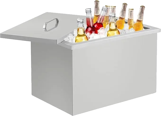 Eiskühler, Edelstahl, Effizientes Entwässerungssystem, 20x13x12inch