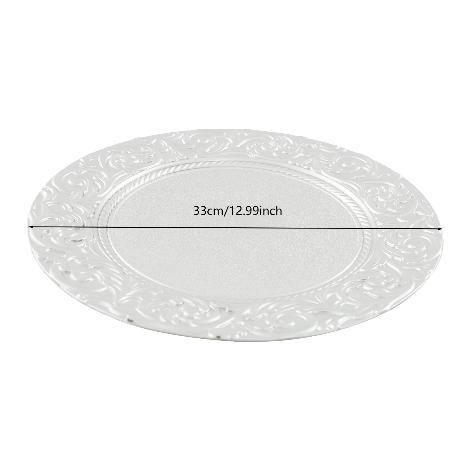 Tortenplatten, Elegantes Design, Langlebiges Material, Silber, 13 Inches-a
