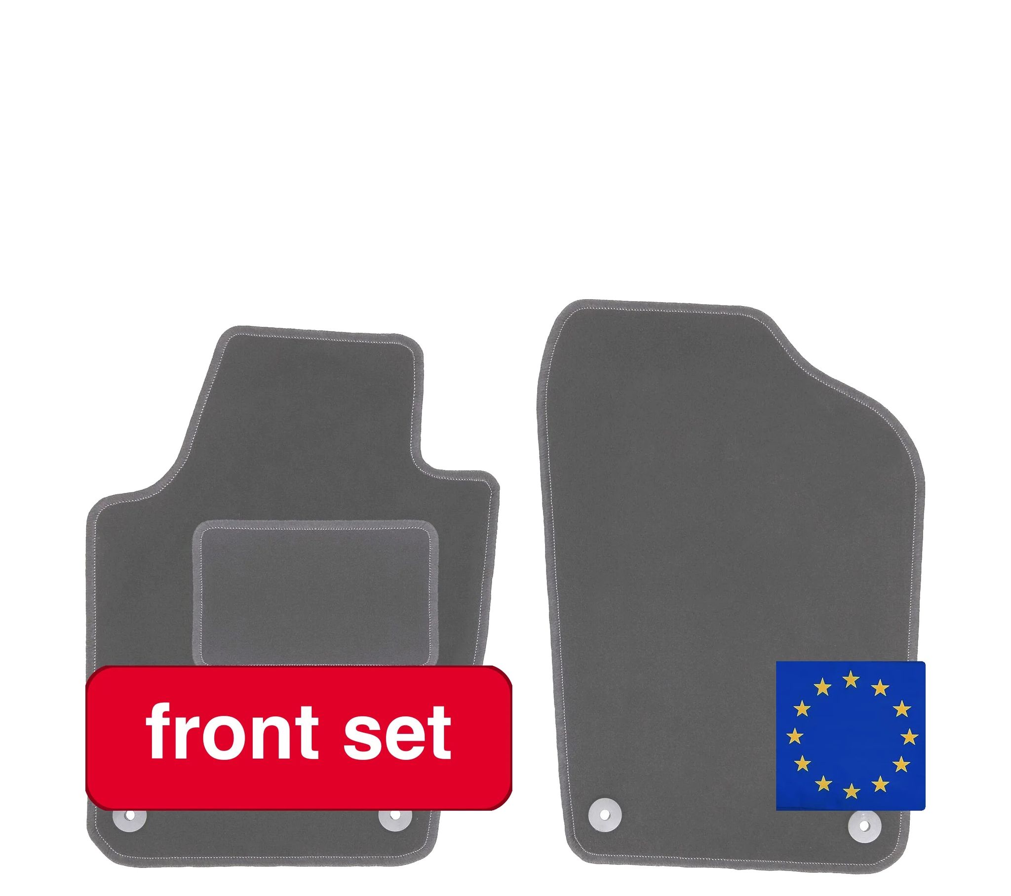 Fußmatten, Langlebige Synthetische Faser, Maßgeschneidert Für Seat Ibiza Iv, Grau