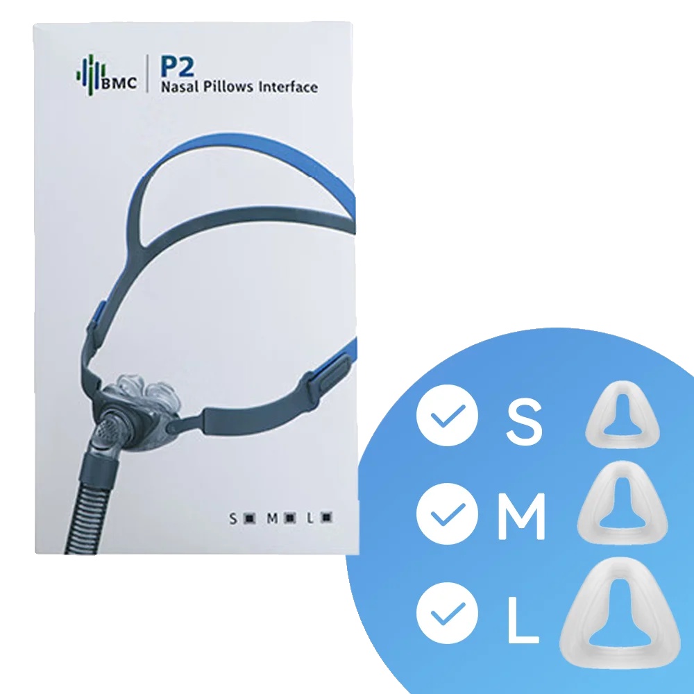 Cpap Nasenpolster-maske, Silikonmaterial, Sml Größe, Kompatibel Mit Cpap/bpap-geräten, Bequemes Design, Hypoallergen