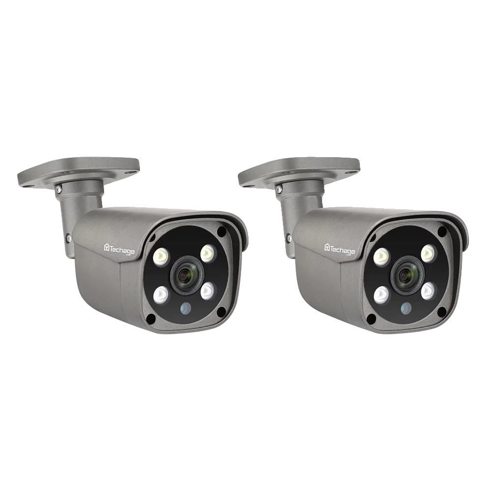 Ip-kamera, Zwei-wege-audio, Farb-nachtsicht, 2 Stück Poe 5mp Kamera