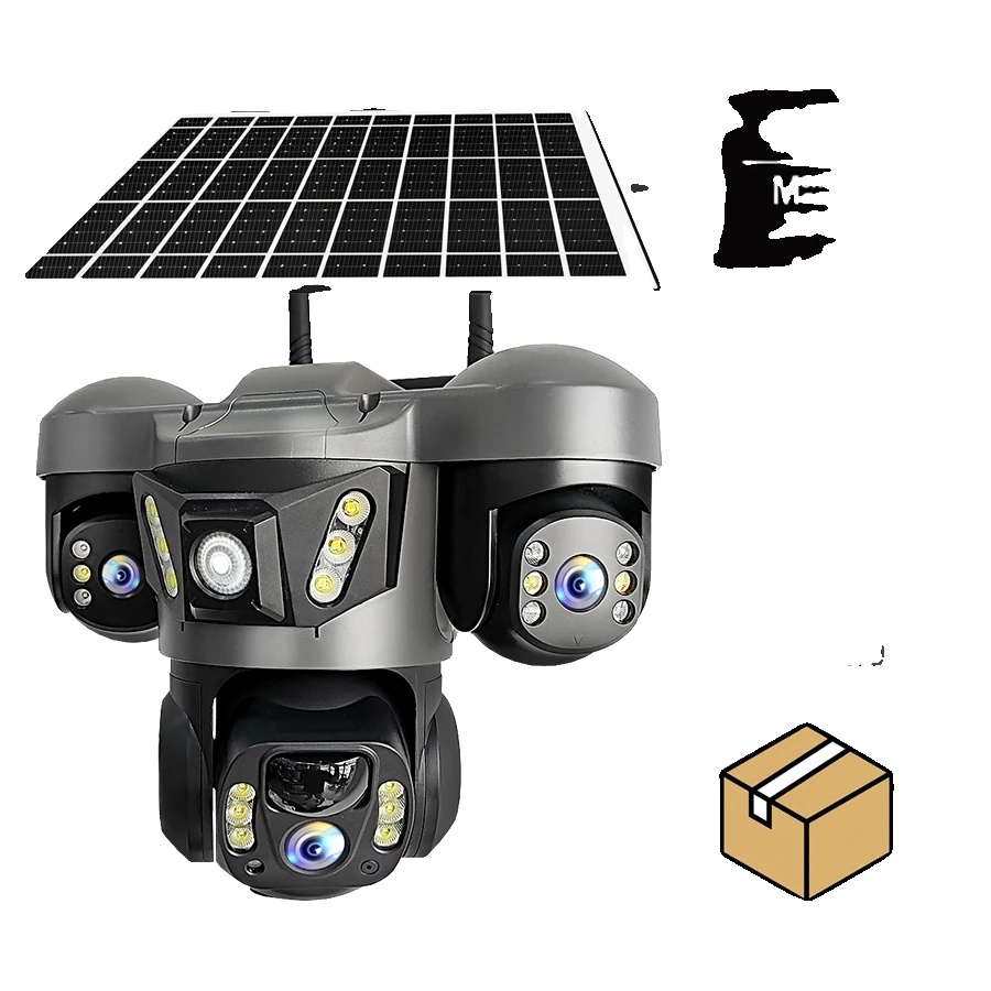 Solar Kamera, Drei Linsen, 4g Konnektivität, 4g Kamera Hinzufügen 128g Karte, Typ-c-a, Pal-a