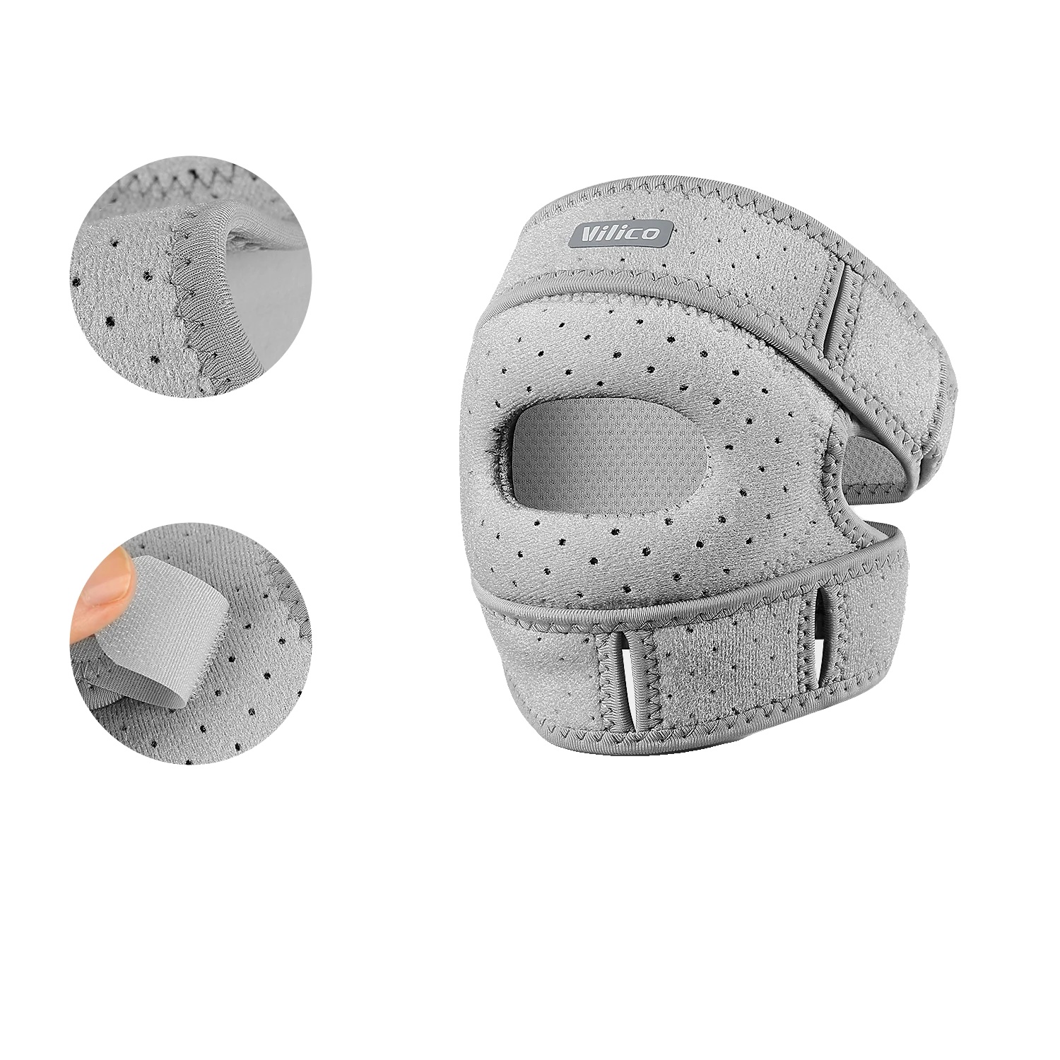 Kniebandage, Verstellbare Unterstützung, Leichtes Design, Ab169-grau