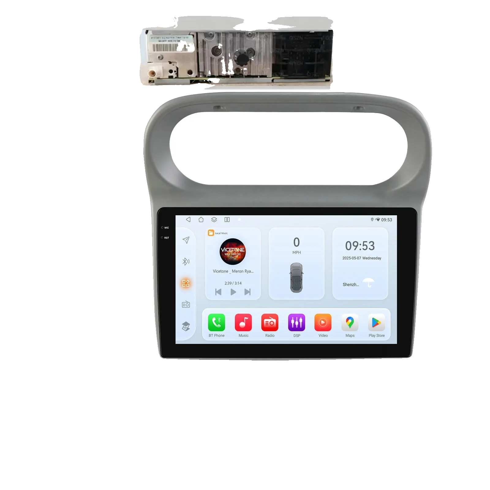 Auto-multimedia-system, Snapdragon 6115, Navigationssystem, Kompatibel Mit Renault Twingo 2005 - 2013, Qs1 (8kern 3g 32g) A