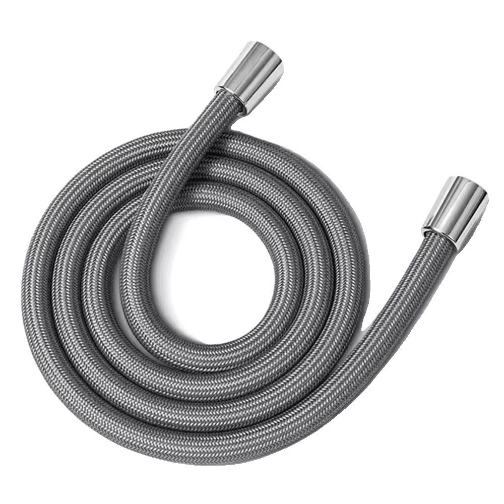 Duschschlauch, Flexibles Design, Hohe Druckbeständigkeit, Grau, 2.0m