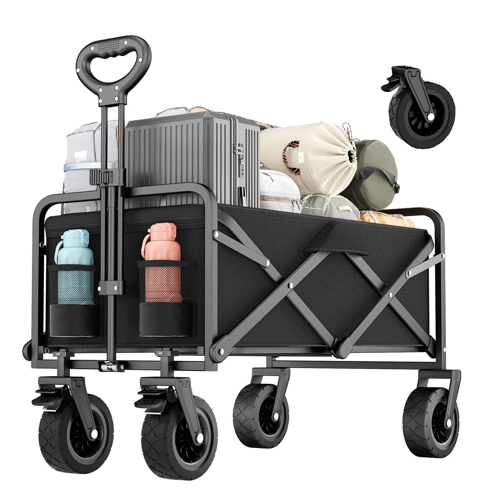 Transportwagen, 100l Kapazität, Verstellbarer Griff, 100l
