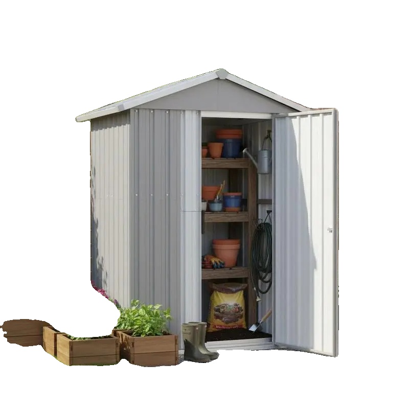 Gartenhaus, Verzinkter Stahl, Schiebetürdesign, 126 X 97,5 X 177 Cm-b
