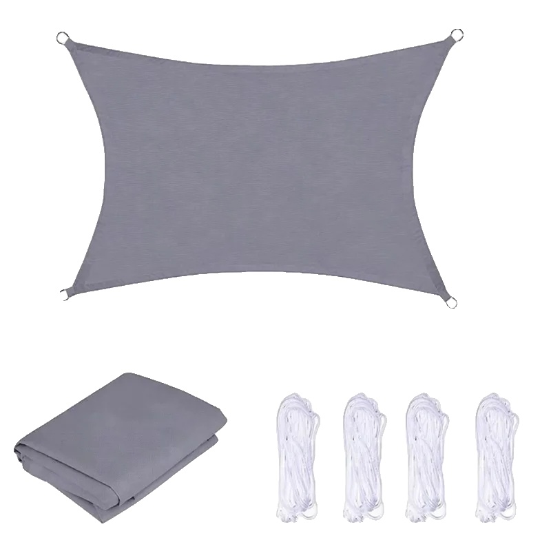 Sonnensegel, Wasserdicht, Uv-beständig, Grau1stück-a, 3x4m