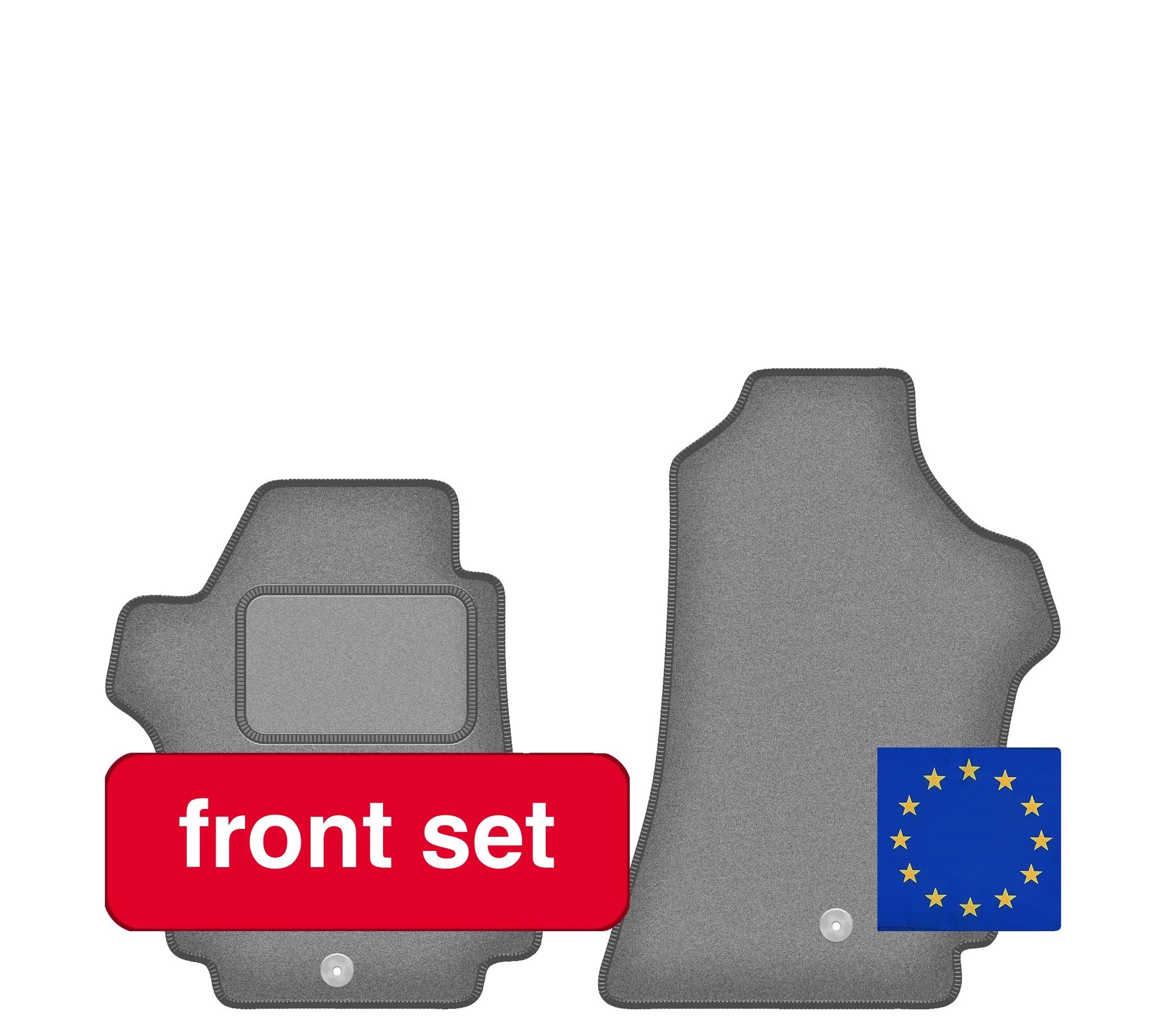 Bodenmatten, Langlebiges Material, Präzise Passform, Grau