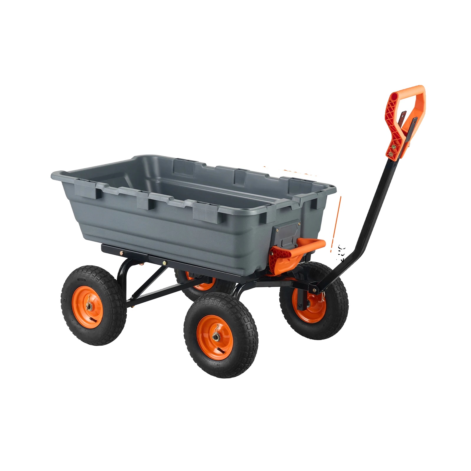 Kippwagen, 600 Lbs Tragfähigkeit, Verstellbarer Griff, 1200lbs