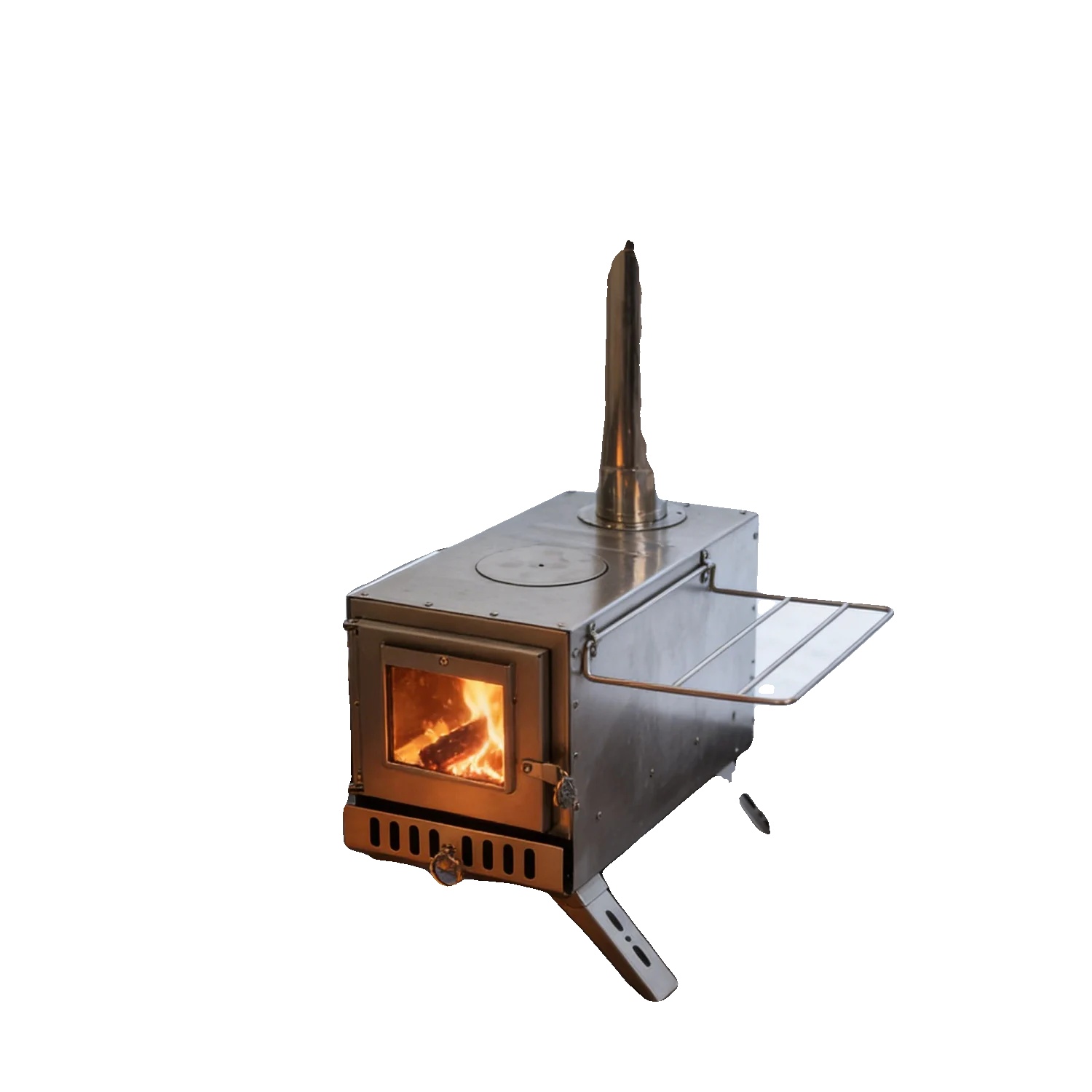 Holzofen, Tragbares Design, Höhenverstellbar, Silber