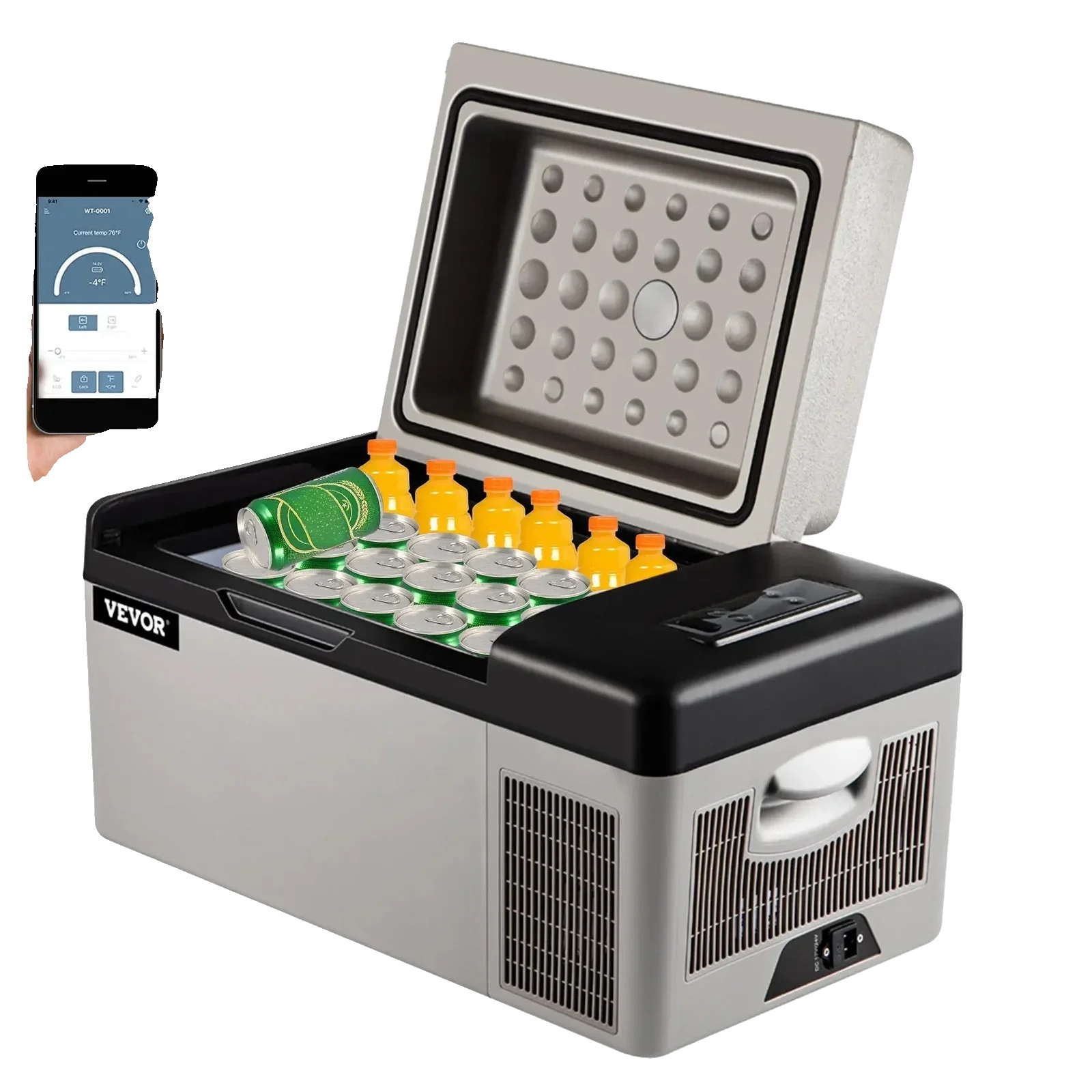 Auto-kühlschrank, 20l Kapazität, -20℃ Bis 20℃ Kühlbereich, 45w Leistung, Kompaktes Design, Leicht 9 Kg