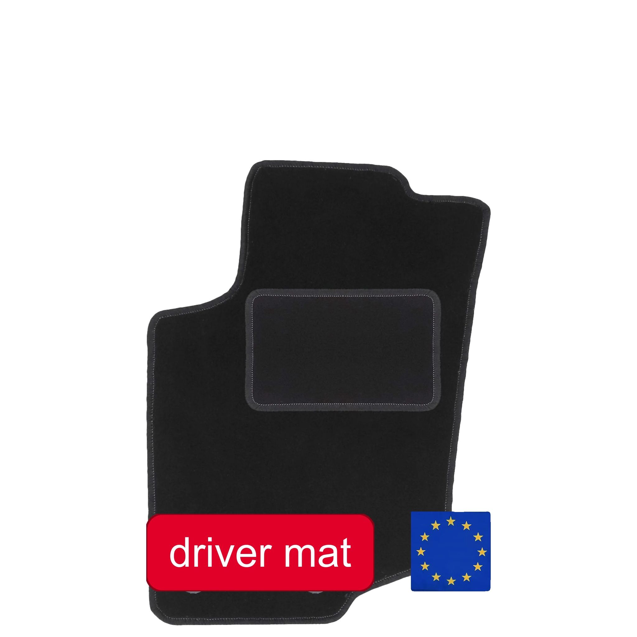 Fahrer Teppich, Langlebiges Material, Präzise Passform, Grau