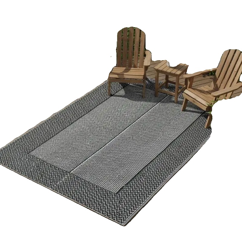 Außenbereich Teppich, Langlebiges Pvc, Einfache Pflege, Grau