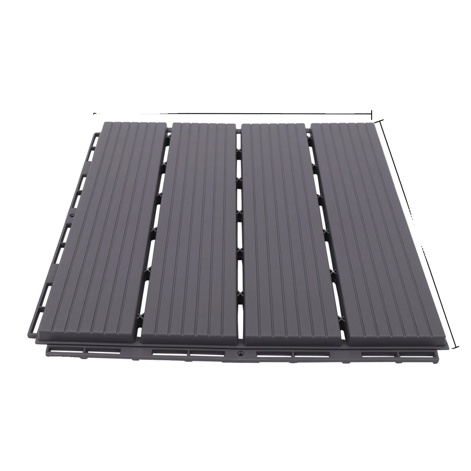 Terrassendielen, Ineinandergreifendes Design, Wasserabweisend, Westminster Grau