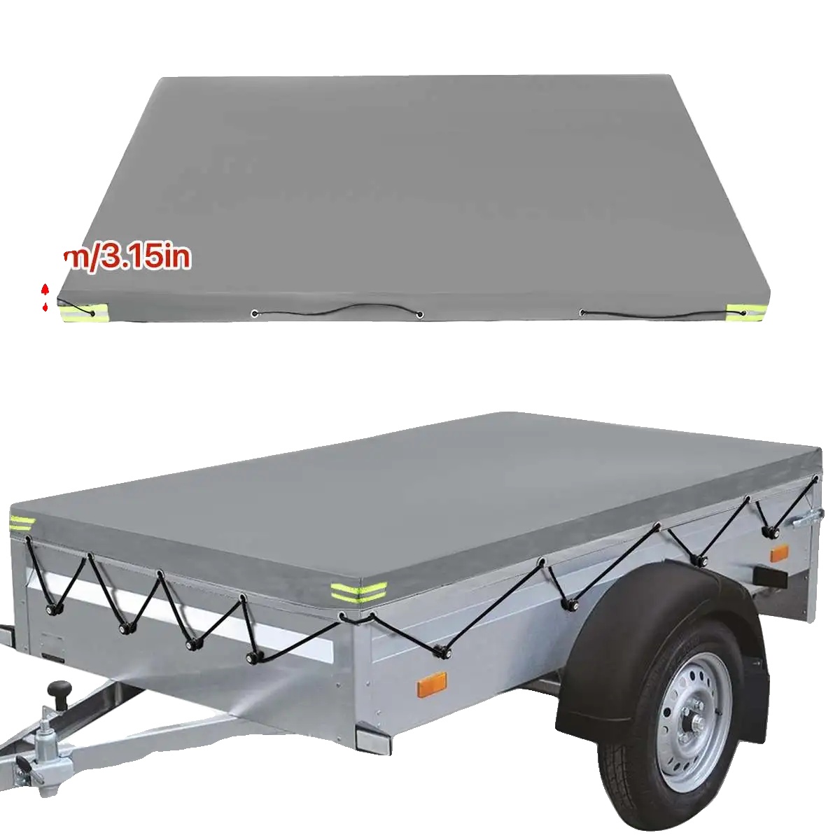 Trailerabdeckung, Wasserdicht, Strapazierfähiger Schutz, 260x135x8cm