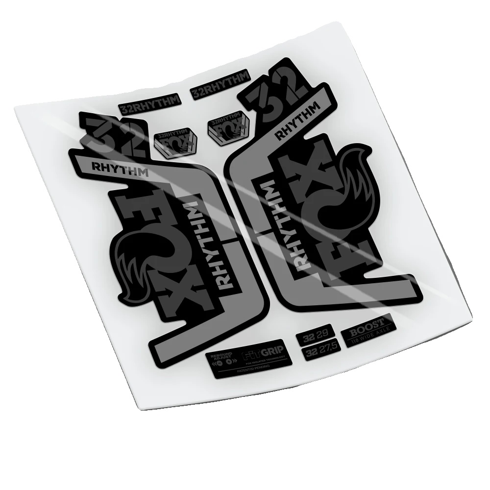 Fahrradaufkleber, Hochwertiges Vinyl, Individuelle Designs, Grau 073