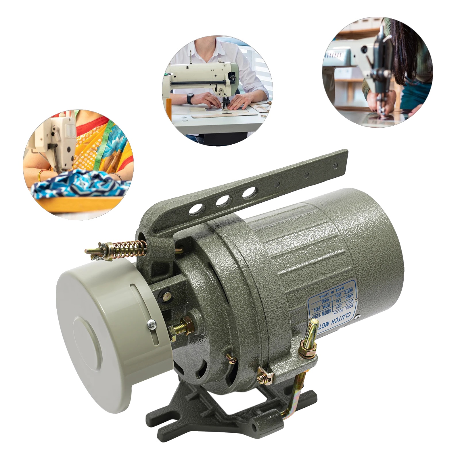 Nähmaschinenmotor, 400 W Leistung, 220 V Spannung, 2,4 A Strom, 2850 U/min Geschwindigkeit, Ce-zertifiziert