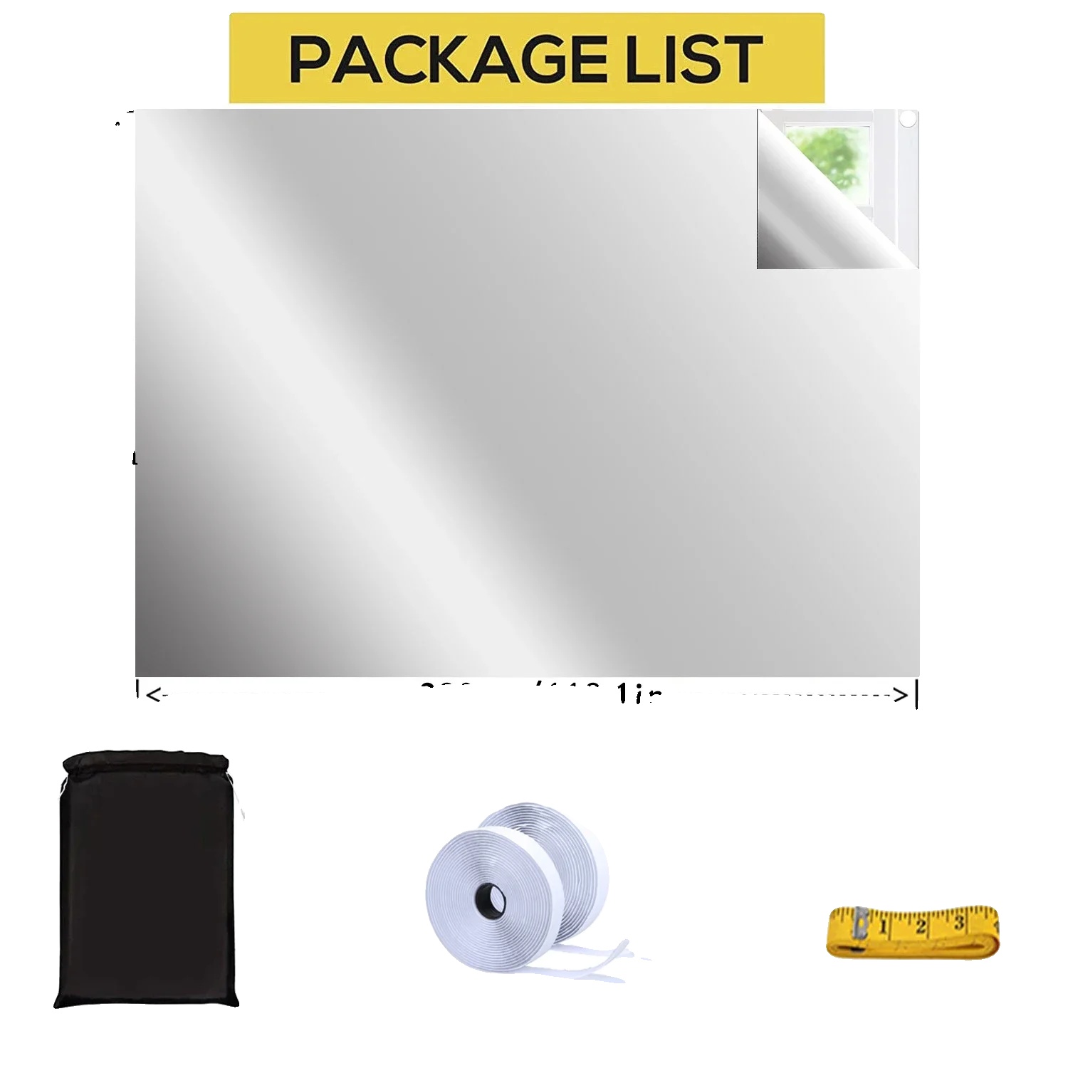 Verdunkelungsfensterabdeckung, Maximale Privatsphäre, Energieeffizienz, Silber 270x280cm
