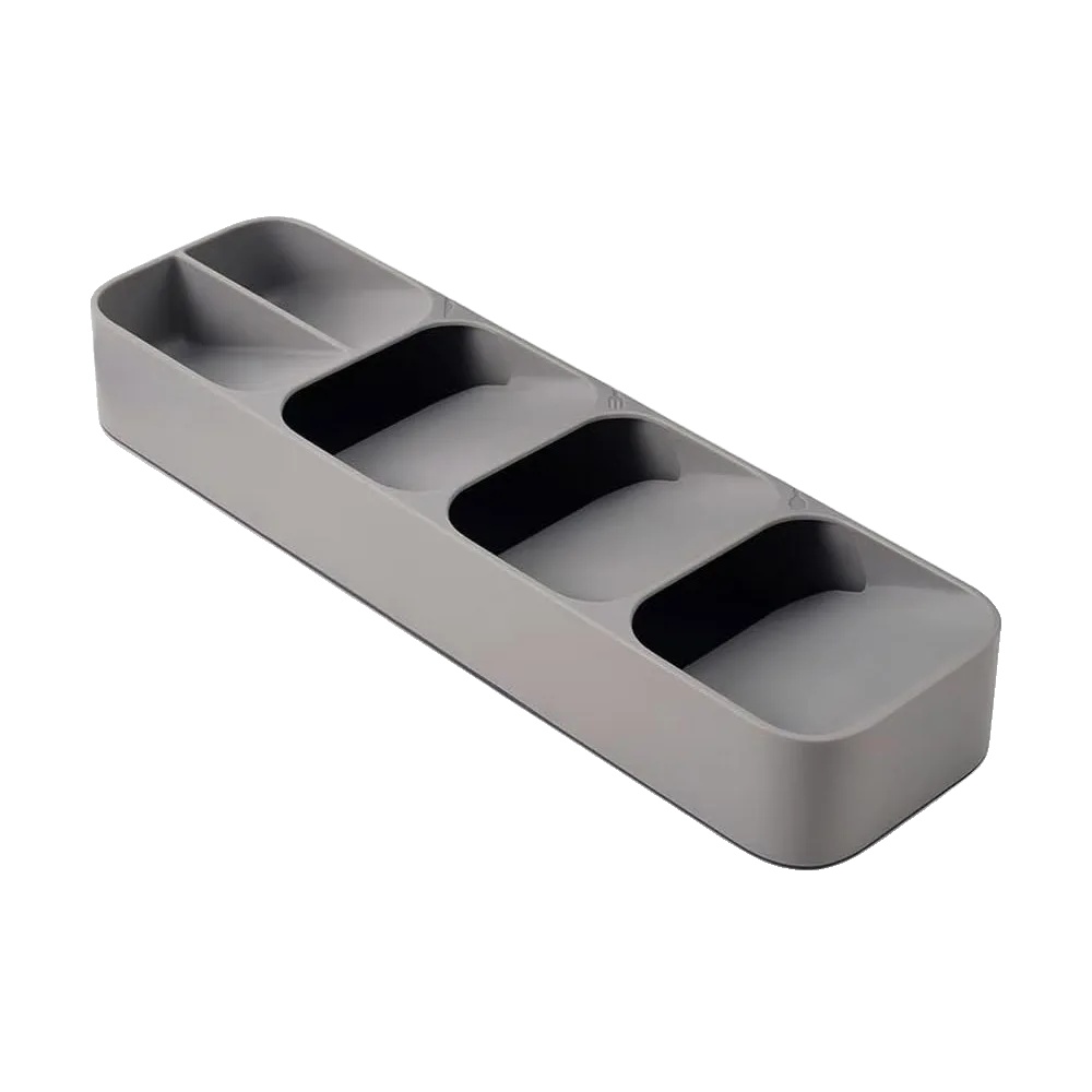 Besteckaufbewahrungsschale, Unterteilte Organizer, Platzsparendes Design, Grau-1stück