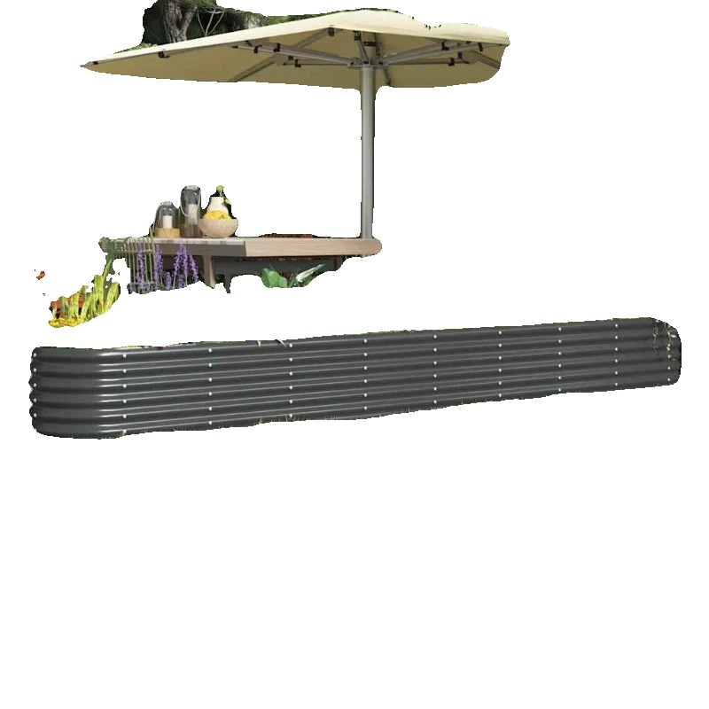 Hochbeet, Verzinkter Stahl, Länge 120 Cm, Breite 80 Cm, Höhe 30 Cm, Tragfähigkeit 300 Kg