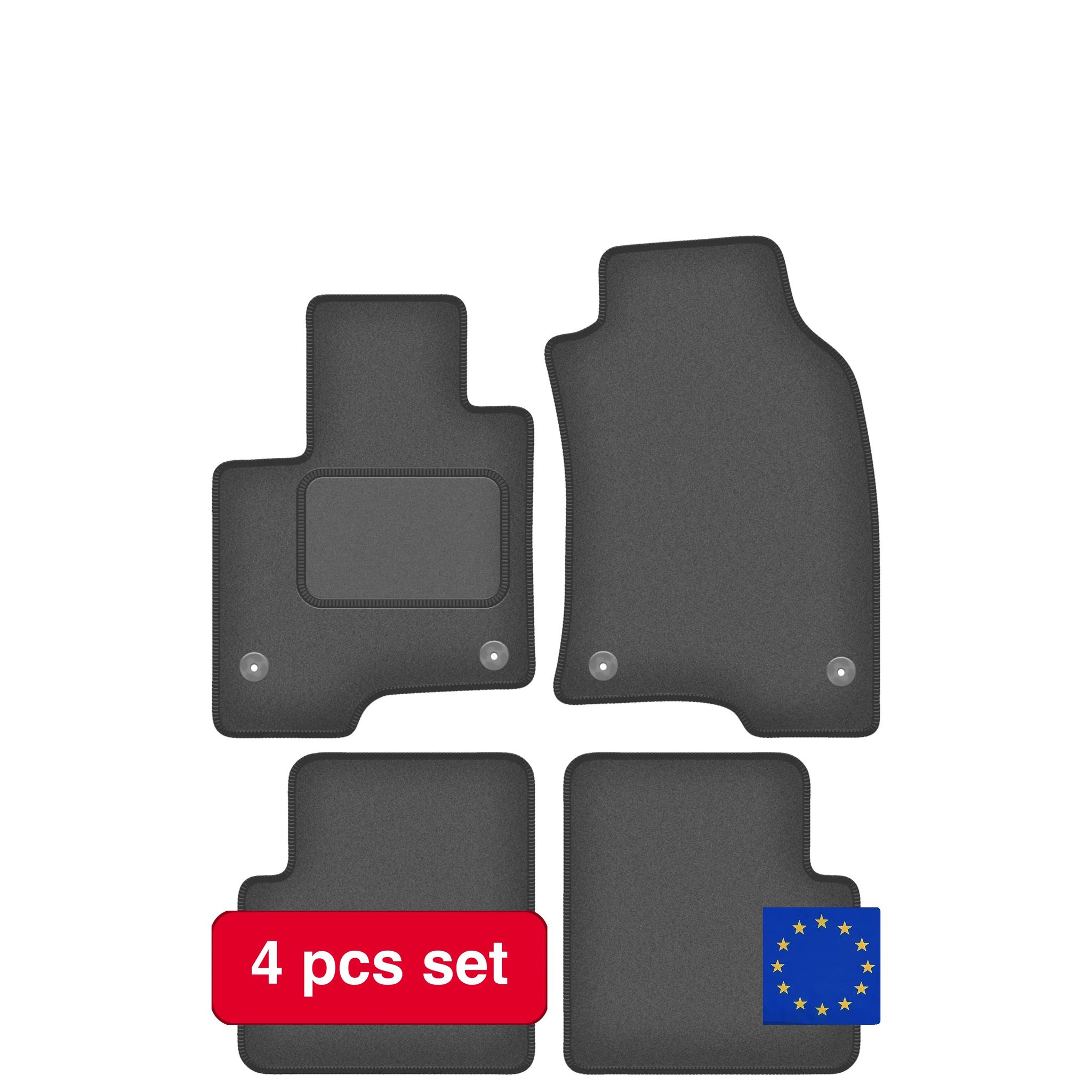 Autoteppiche, Luxus-umgebungsdesign, Maßgeschneidert Für Fiat Panda Iii, Grau