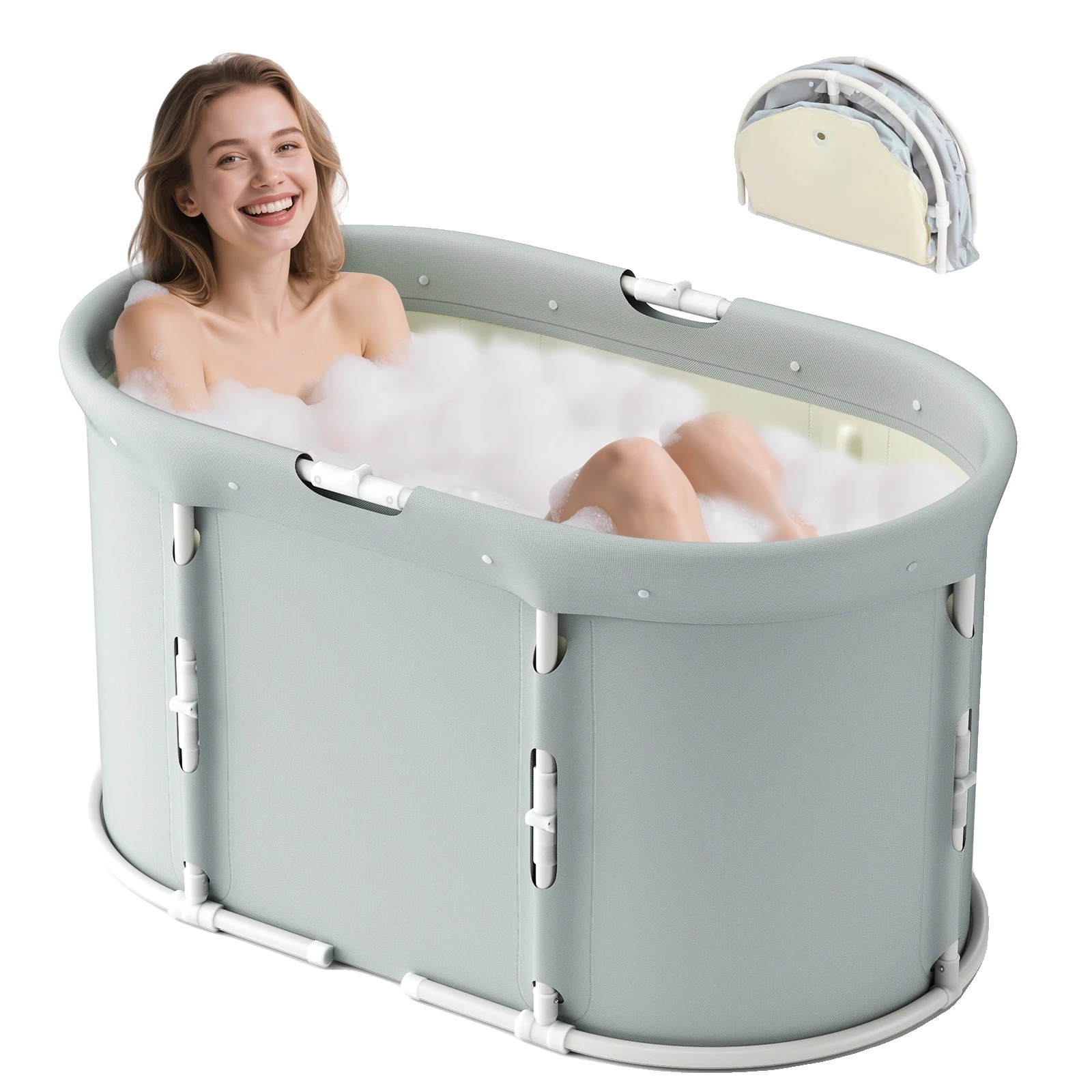 Badebecken, Tragbares Design, Wärme- Und Kältetherapie, Grau
