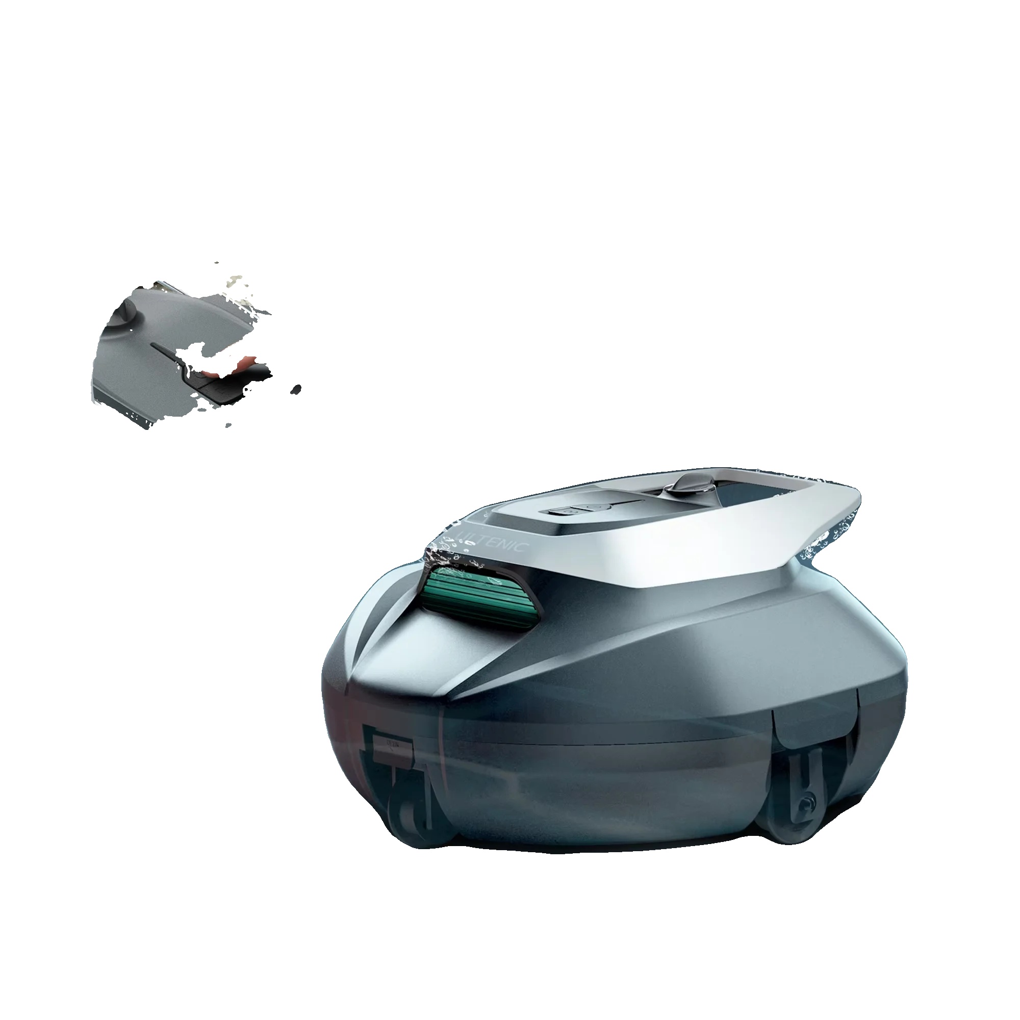Robotischer Poolreiniger, 90 Minuten Betriebszeit, 2,5 Stunden Ladezeit, 5200 Mah Batterie, Geeignet Für Pools Bis Zu 850 Quadratfuß, 32 X 32 X 16,5