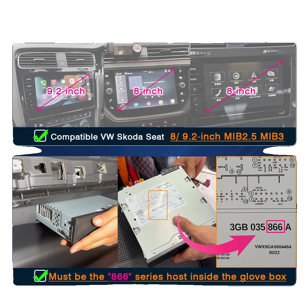 Drahtloses Carplay Android Auto Modul, Kompatibel Mit Mib2 Und Mib3, Einfache Installation, Mib Mib3