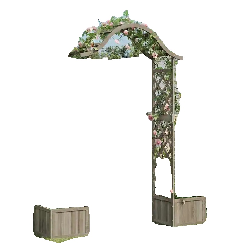 Gartenpergola, Langlebiges Massivholz, Pflegeleicht, Grau
