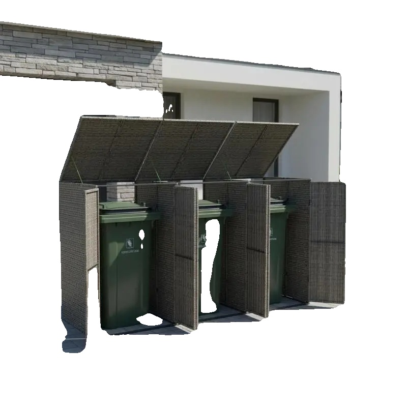 Müllkorbdeckel, Wetterbeständiges Design, Einfache Pflege, Grau