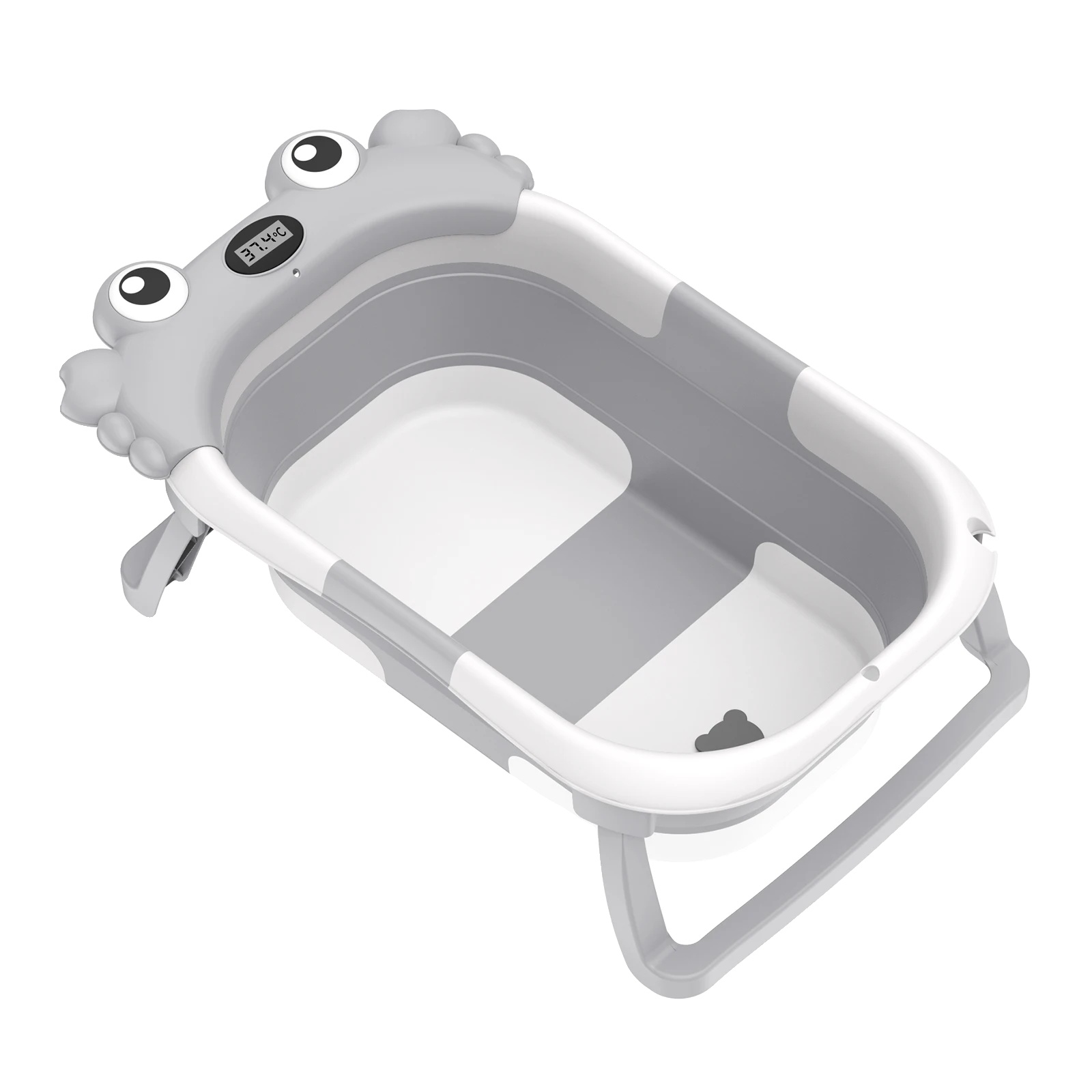 Badewanne Für Kleinkinder, Platzsparendes Design, Echtzeit-temperaturüberwachung, Grau