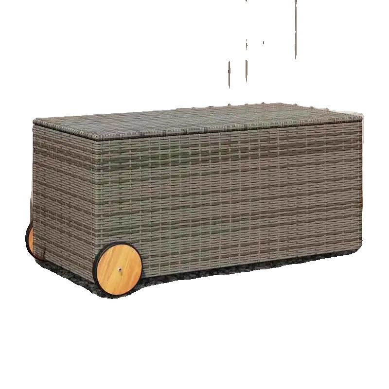 Aufbewahrungsbox, Rattanmaterial, Einfache Montage, Grau