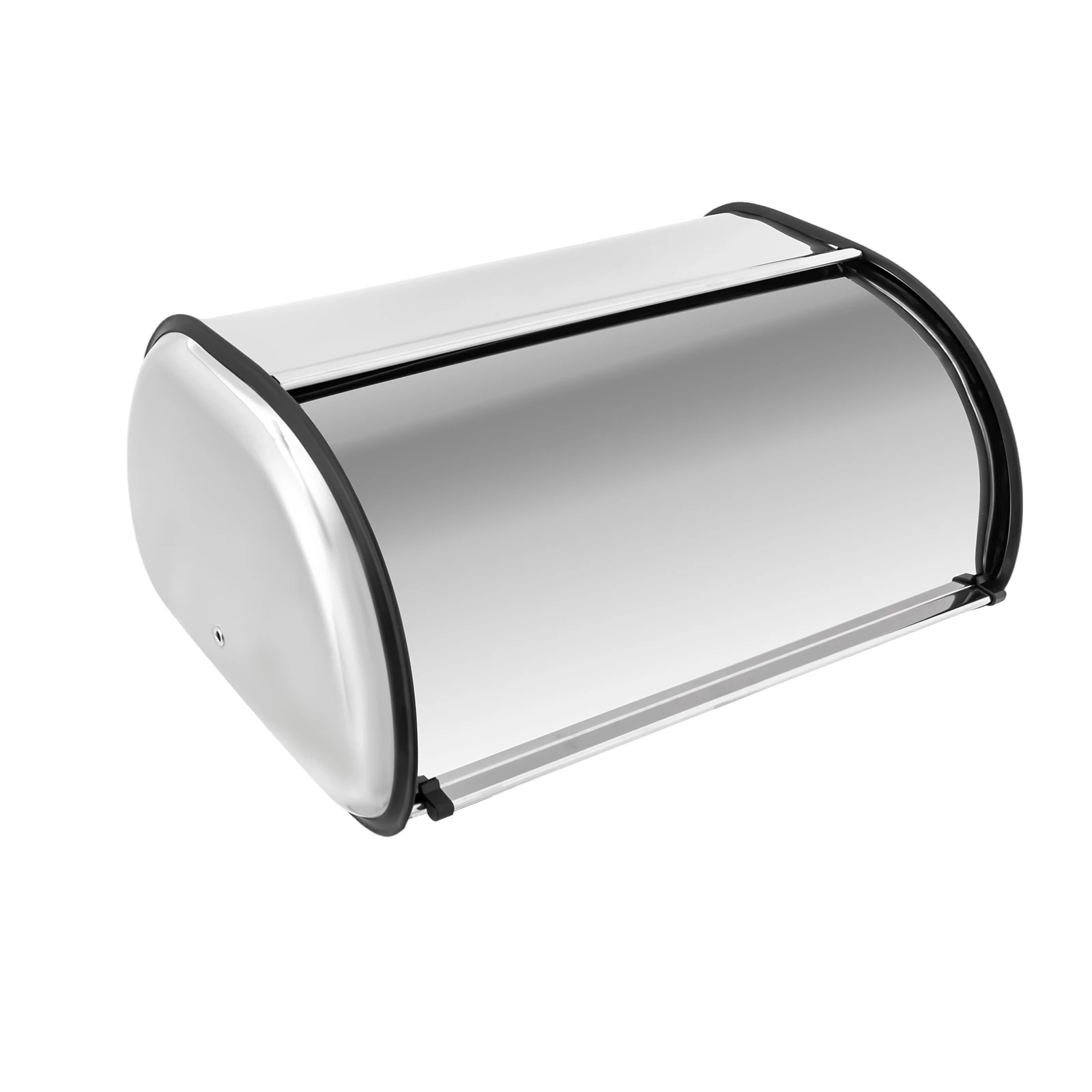 Brotbox, Edelstahlkonstruktion, Platzsparendes Design, Silber