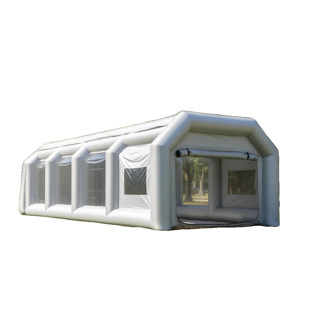 Aufblasbare Sprühlackierkabine, Abmessungen 4m X 2,5m X 2,2m, Gewicht 15kg, Aufblaszeit ≤5 Min, Bodenstehend, Einlagiges Design